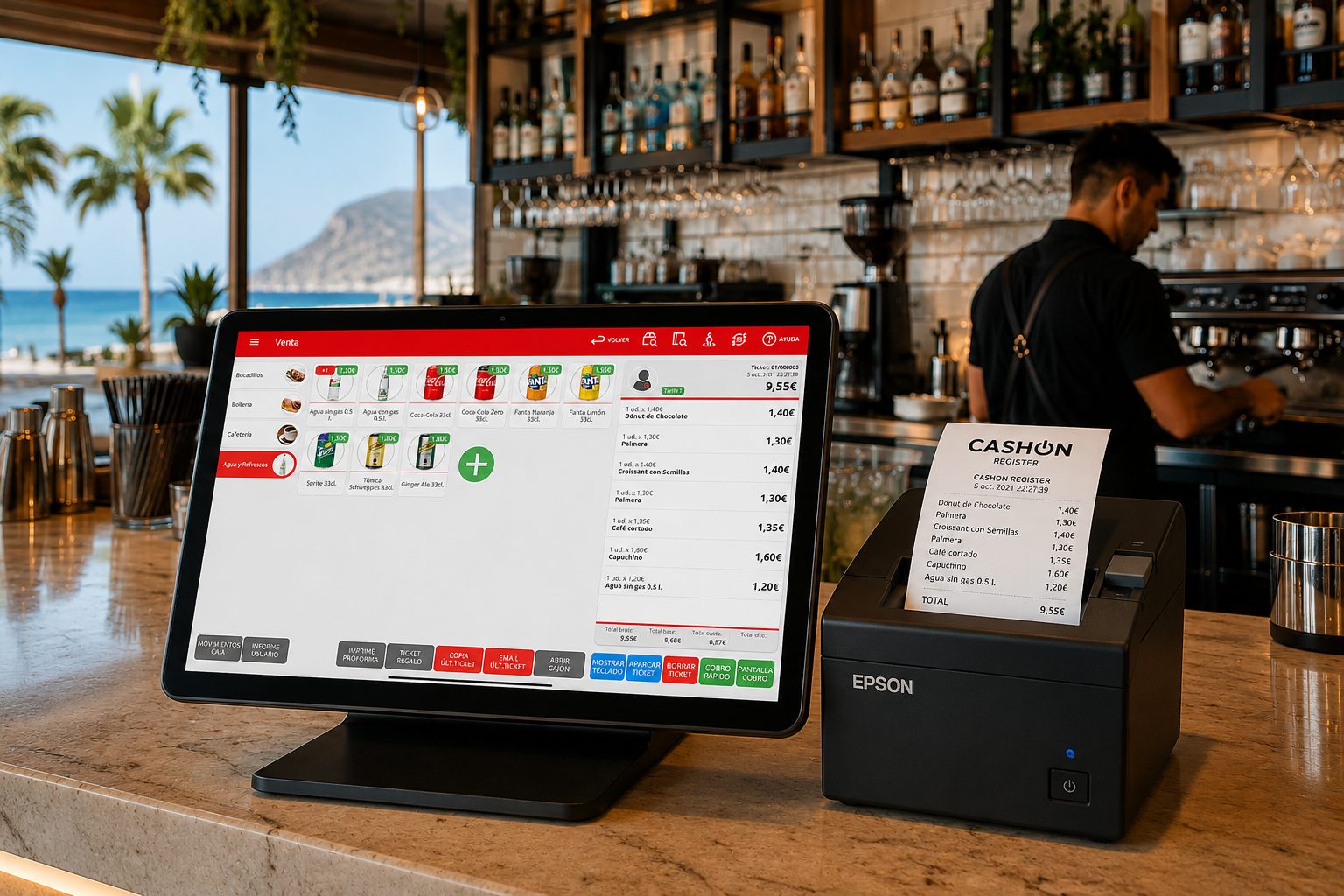 Factory POS system installed in hospitality business in the Canary Islands